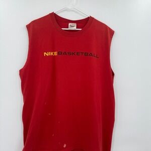 VIntage Nike‎ Shirt Men red Swoosh 90s Basketball USA Made